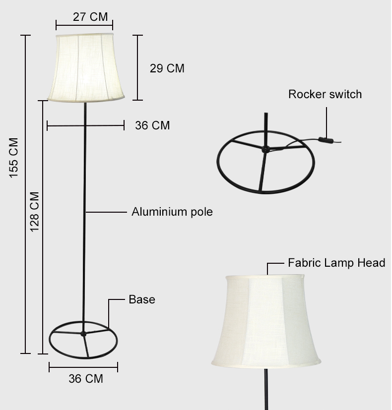 150CM height floor lamp